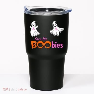 Save The Boobies Halloween Ghost Tumbler