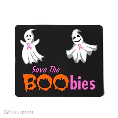 Save The Boobies Halloween Ghost Mousepad