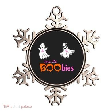 Save The Boobies Halloween Ghost Ornament