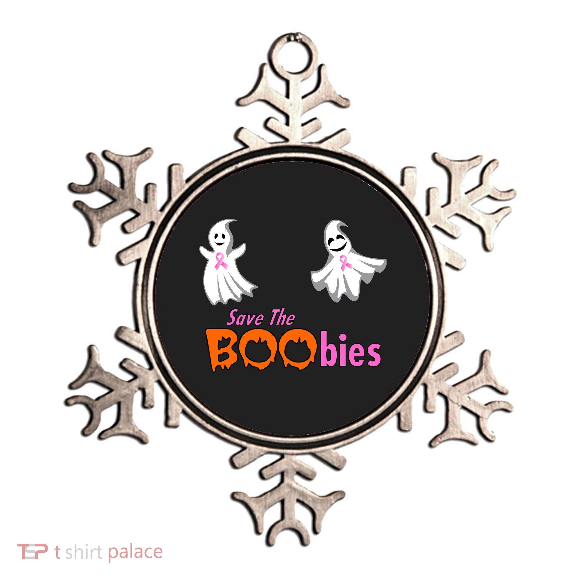Save The Boobies Halloween Ghost Ornament