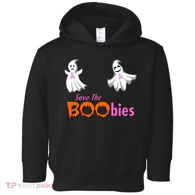 Save The Boobies Halloween Ghost Toddler Hoodie