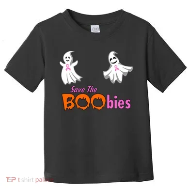 Save The Boobies Halloween Ghost Toddler T-Shirt
