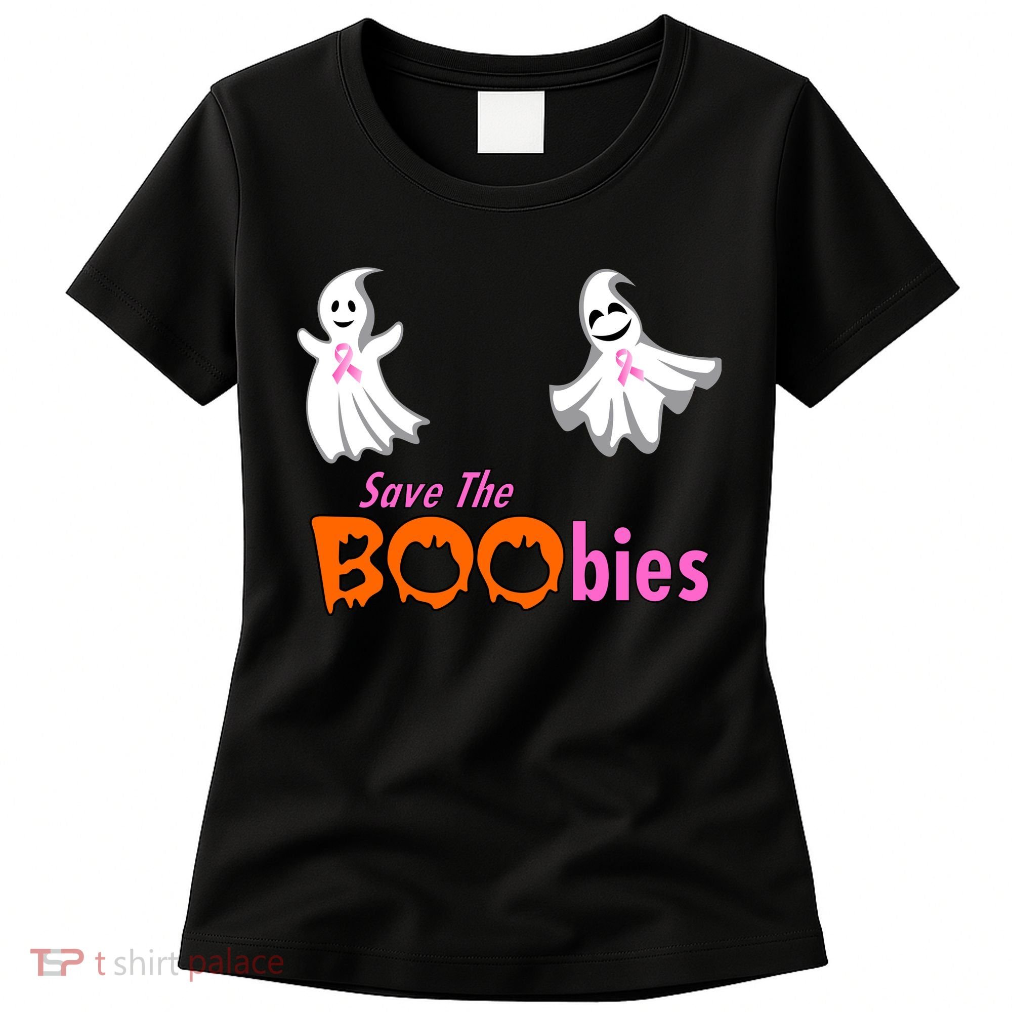 Save The Boobies Halloween Ghost Women's T-Shirt