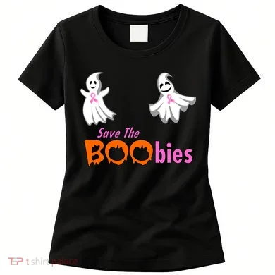 Save The Boobies Halloween Ghost Women's T-Shirt
