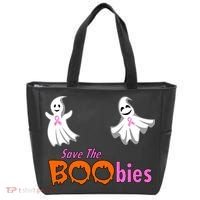 Save The Boobies Halloween Ghost Tote Bag thumb 0