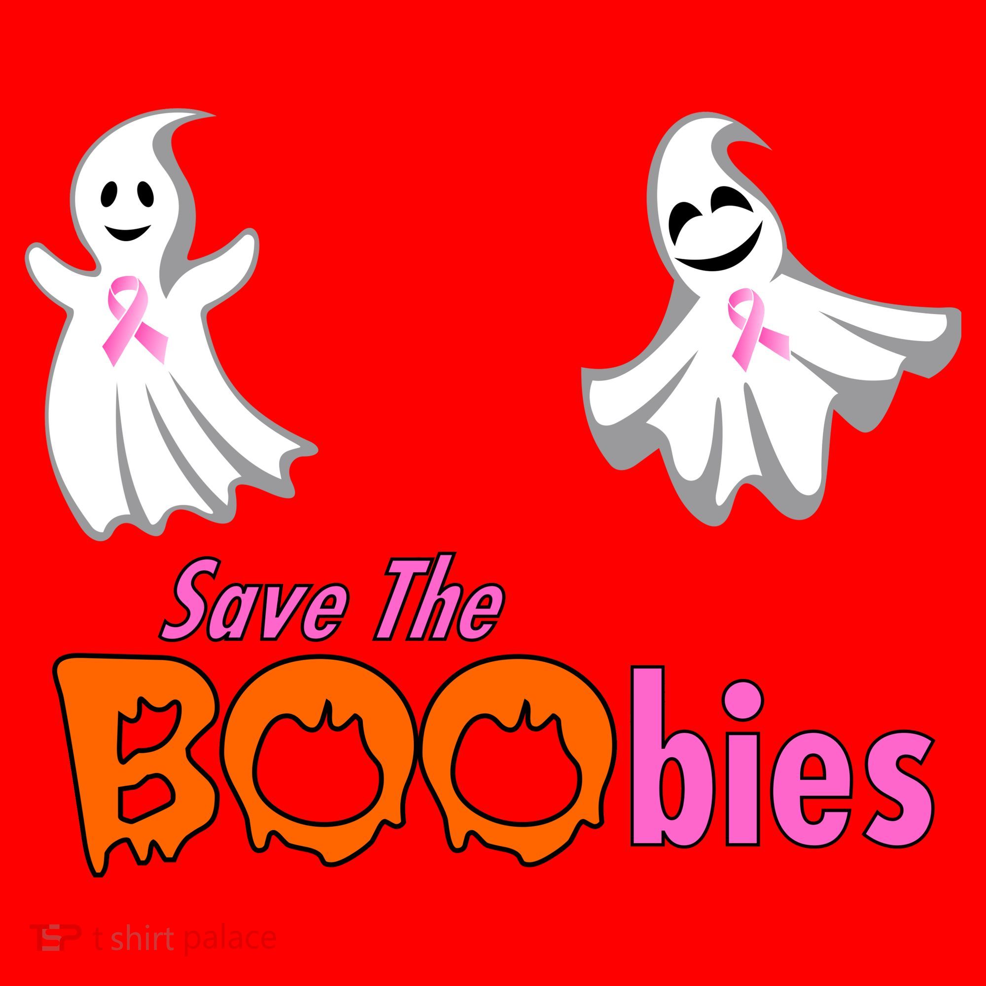 Save The Boobies Halloween Ghost Santa Hat