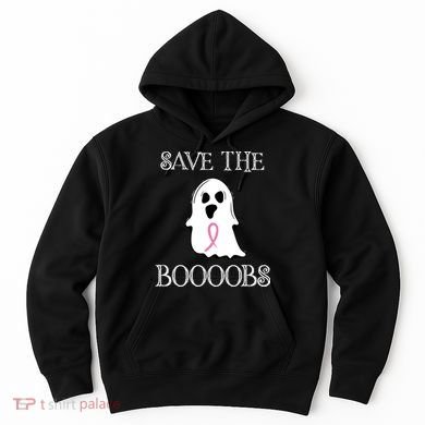 Save The Boooobs Breast Cancer Halloween Ghost Hoodie