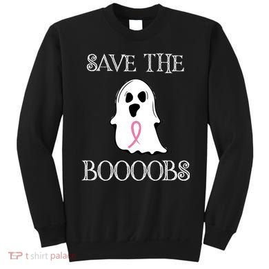 Save The Boooobs Breast Cancer Halloween Ghost Sweatshirt