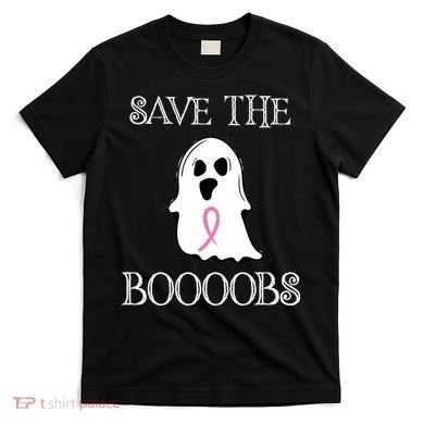 Save The Boooobs Breast Cancer Halloween Ghost T-Shirt