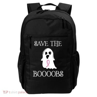 Save The Boooobs Breast Cancer Halloween Ghost Backpack