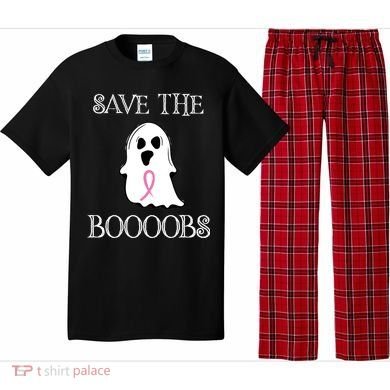 Save The Boooobs Breast Cancer Halloween Ghost Pajama Set