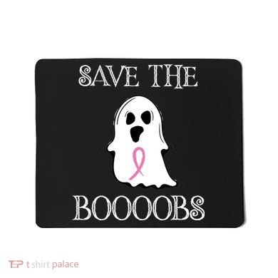 Save The Boooobs Breast Cancer Halloween Ghost Mousepad