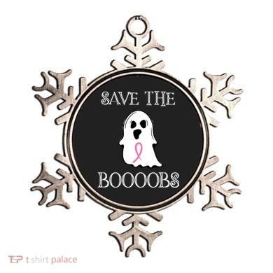 Save The Boooobs Breast Cancer Halloween Ghost Ornament