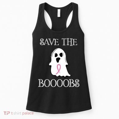 Save The Boooobs Breast Cancer Halloween Ghost Women's Tank Top