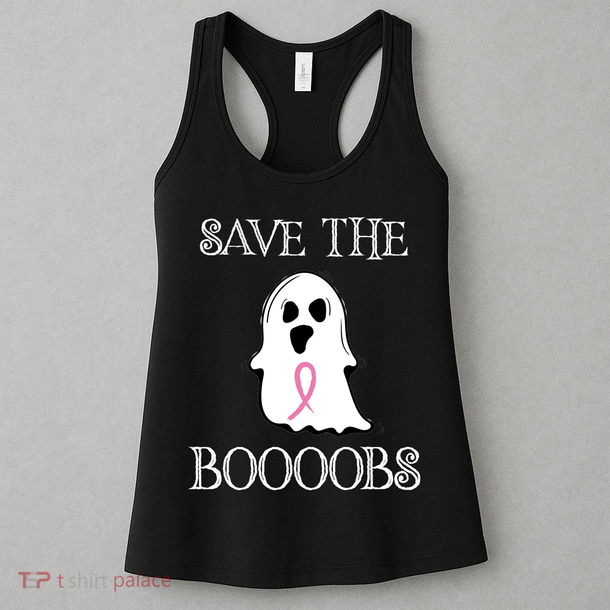 Save The Boooobs Breast Cancer Halloween Ghost Women's Tank Top