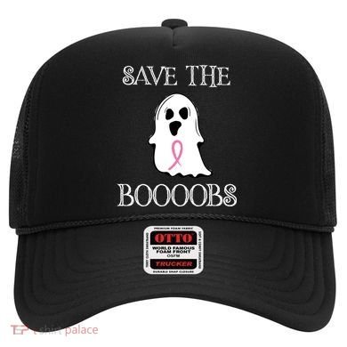 Save The Boooobs Breast Cancer Halloween Ghost Hat