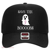 Save The Boooobs Breast Cancer Halloween Ghost Hat thumb 0