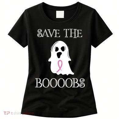 Save The Boooobs Breast Cancer Halloween Ghost Women's T-Shirt