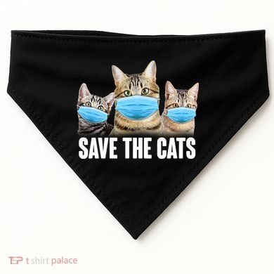Save The Cats Face Mask Pandemic USA-Made Doggie Bandana