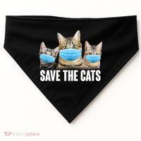 Save The Cats Face Mask Pandemic USA-Made Doggie Bandana thumb 0
