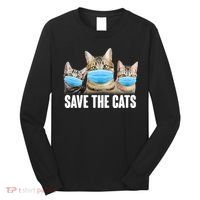 Save The Cats Face Mask Pandemic Long Sleeve Shirt thumb 0