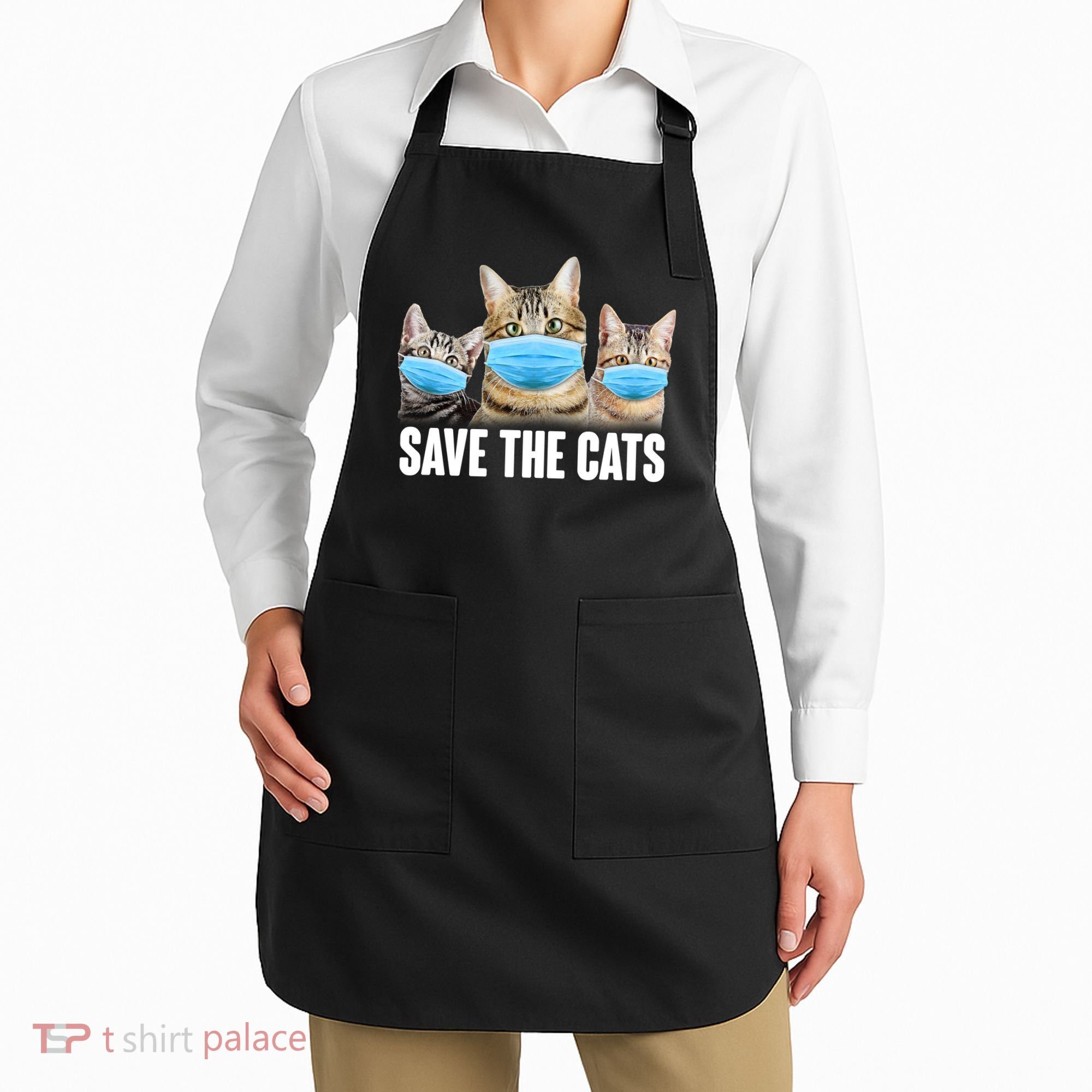 Save The Cats Face Mask Pandemic Apron