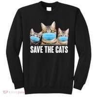 Save The Cats Face Mask Pandemic Sweatshirt thumb 0