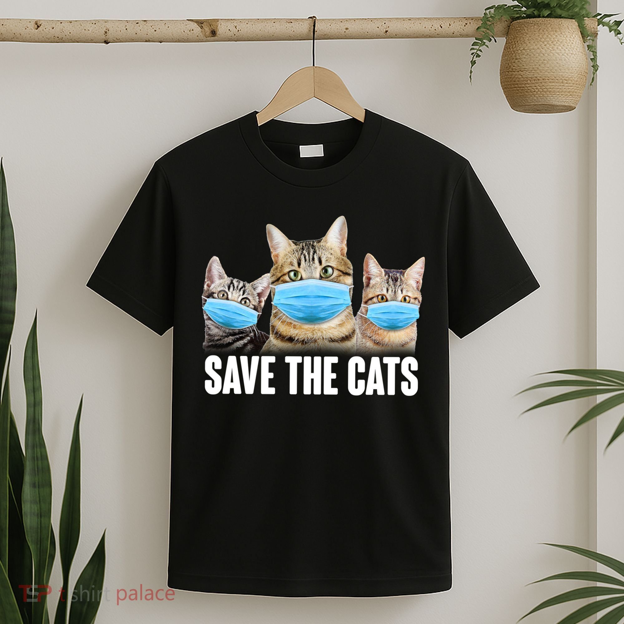 Save The Cats Face Mask Pandemic T-Shirt