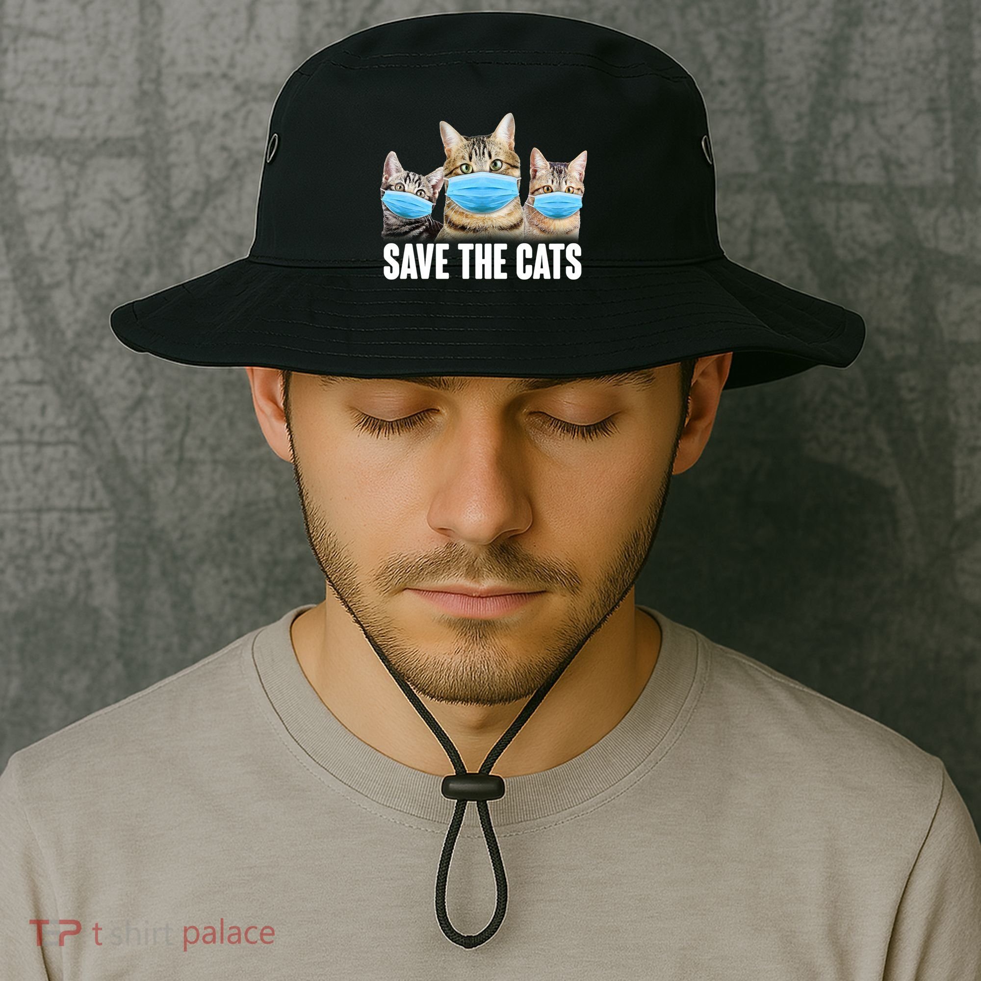 Save The Cats Face Mask Pandemic Bucket Hat