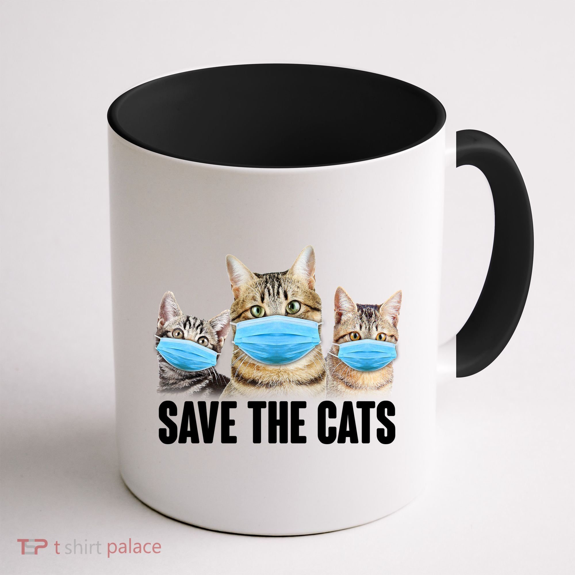 Save The Cats Face Mask Pandemic Coffee Mug