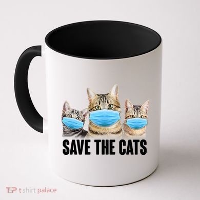 Save The Cats Face Mask Pandemic Coffee Mug
