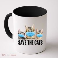 Save The Cats Face Mask Pandemic Coffee Mug thumb 0