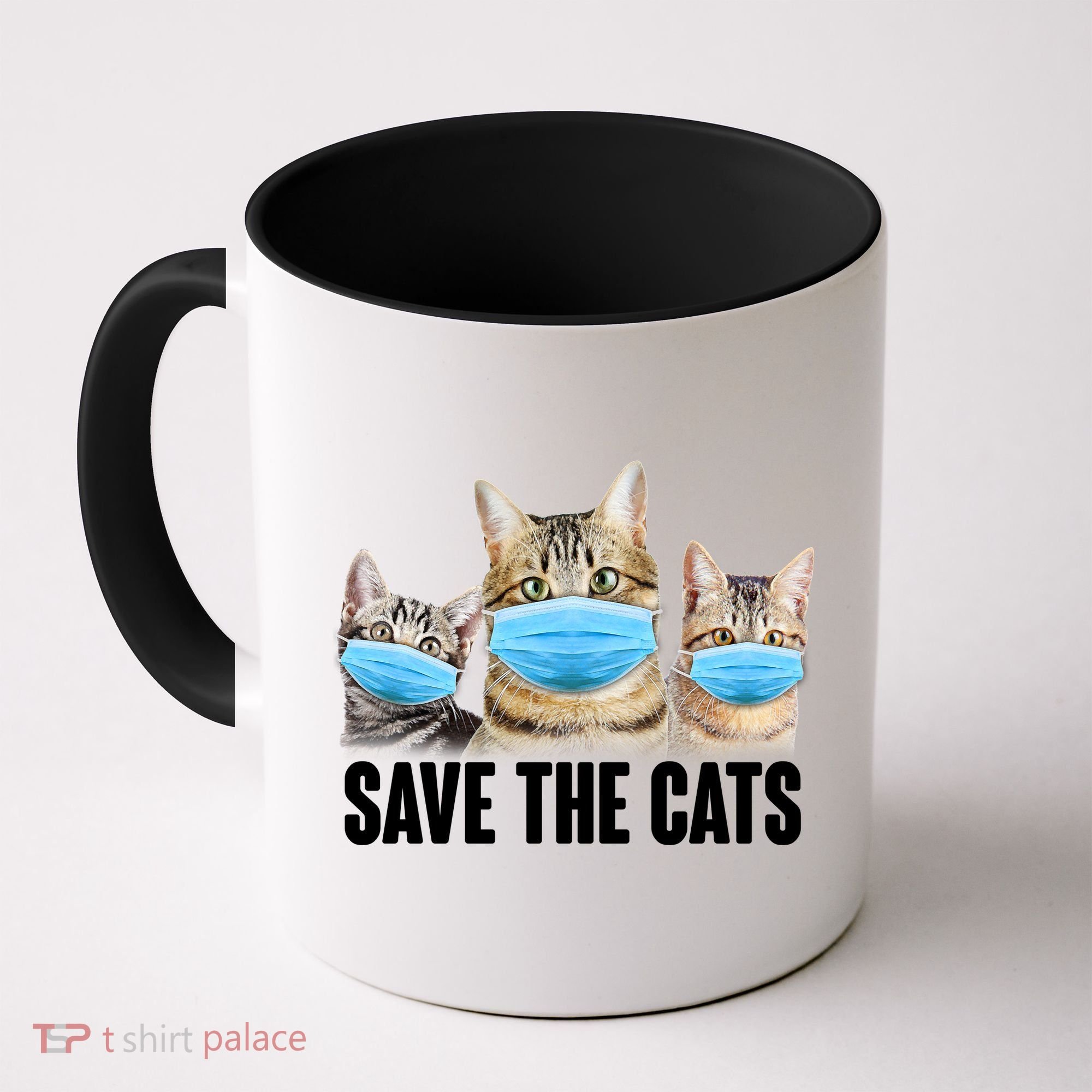 Save The Cats Face Mask Pandemic Coffee Mug