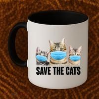 Save The Cats Face Mask Pandemic Coffee Mug thumb 2