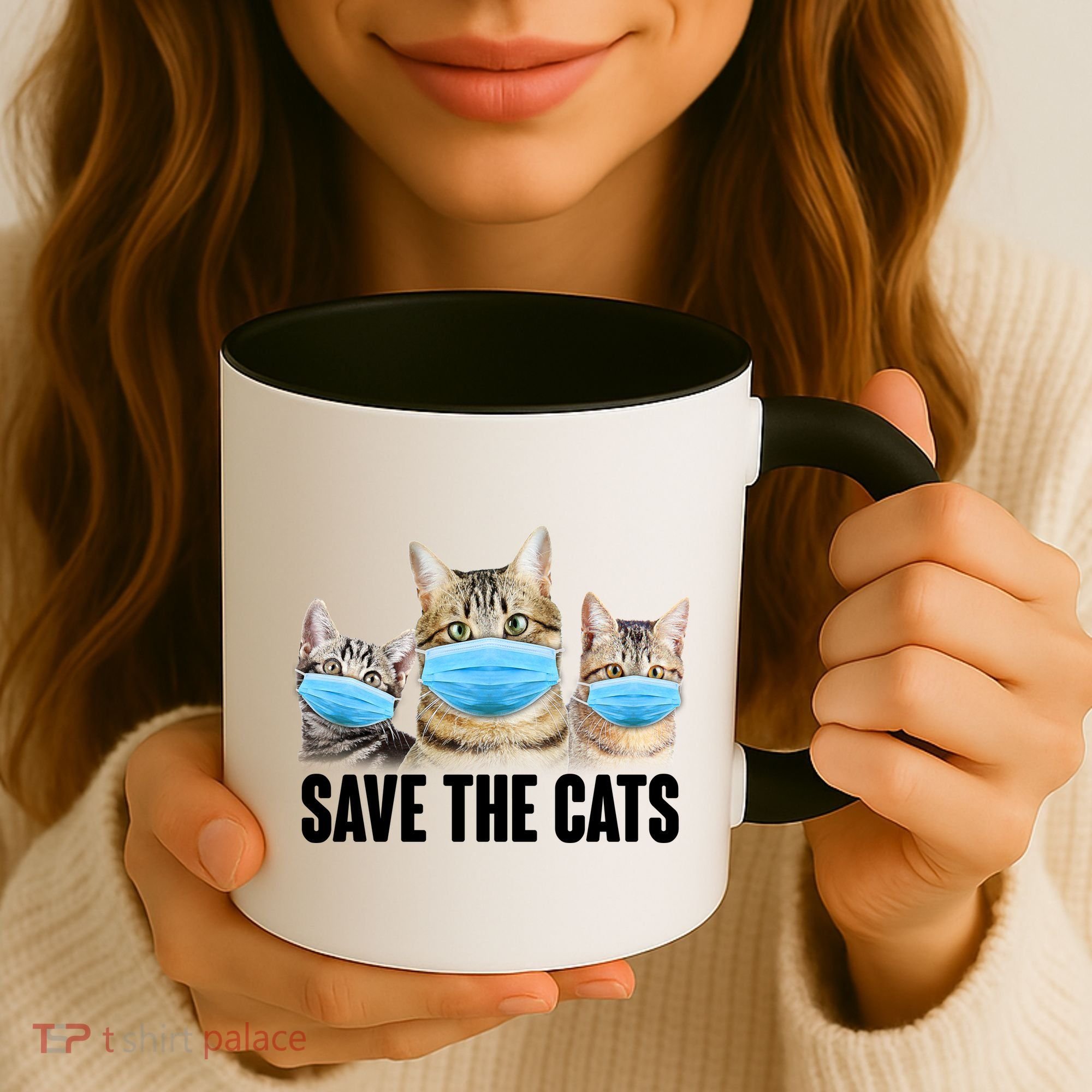Save The Cats Face Mask Pandemic Coffee Mug