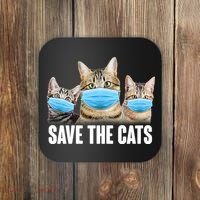 Save The Cats Face Mask Pandemic Coaster thumb 0