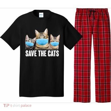 Save The Cats Face Mask Pandemic Pajama Set