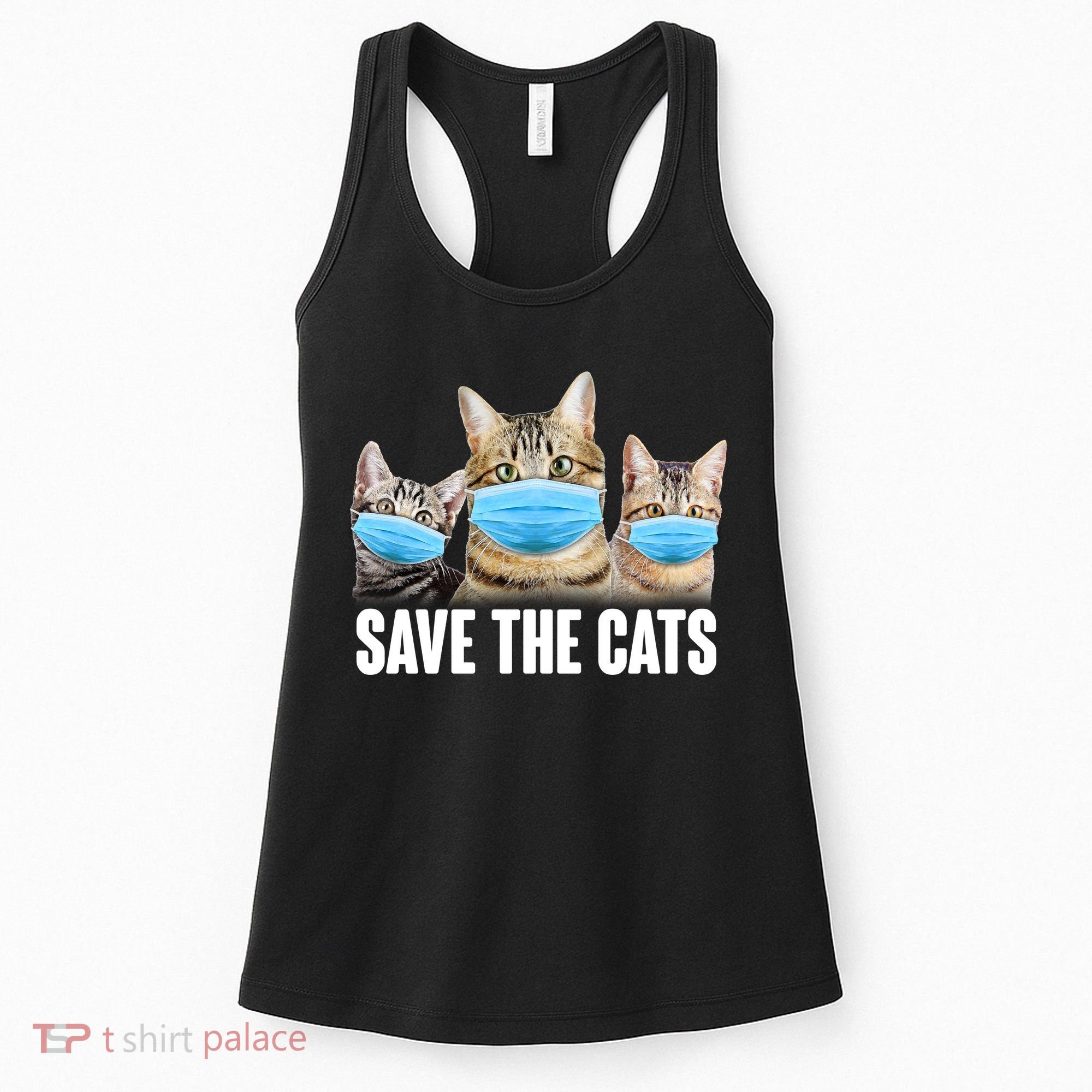 Save The Cats Face Mask Pandemic Women's Tank Top