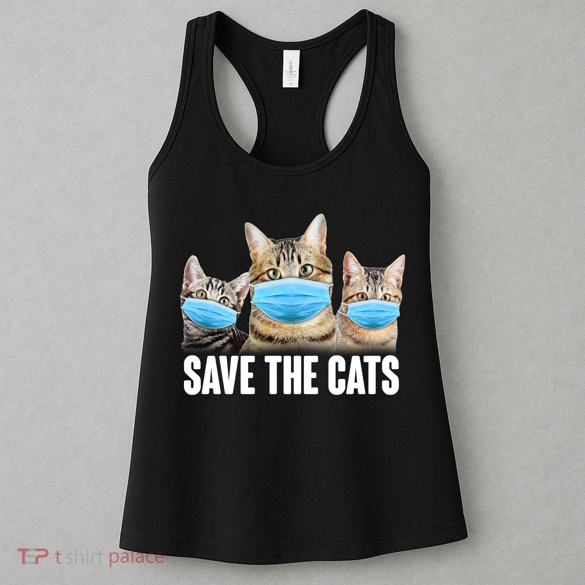 Save The Cats Face Mask Pandemic Women's Tank Top
