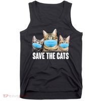 Save The Cats Face Mask Pandemic Tank Top thumb 0