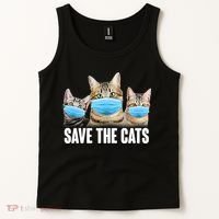 Save The Cats Face Mask Pandemic Tank Top thumb 2