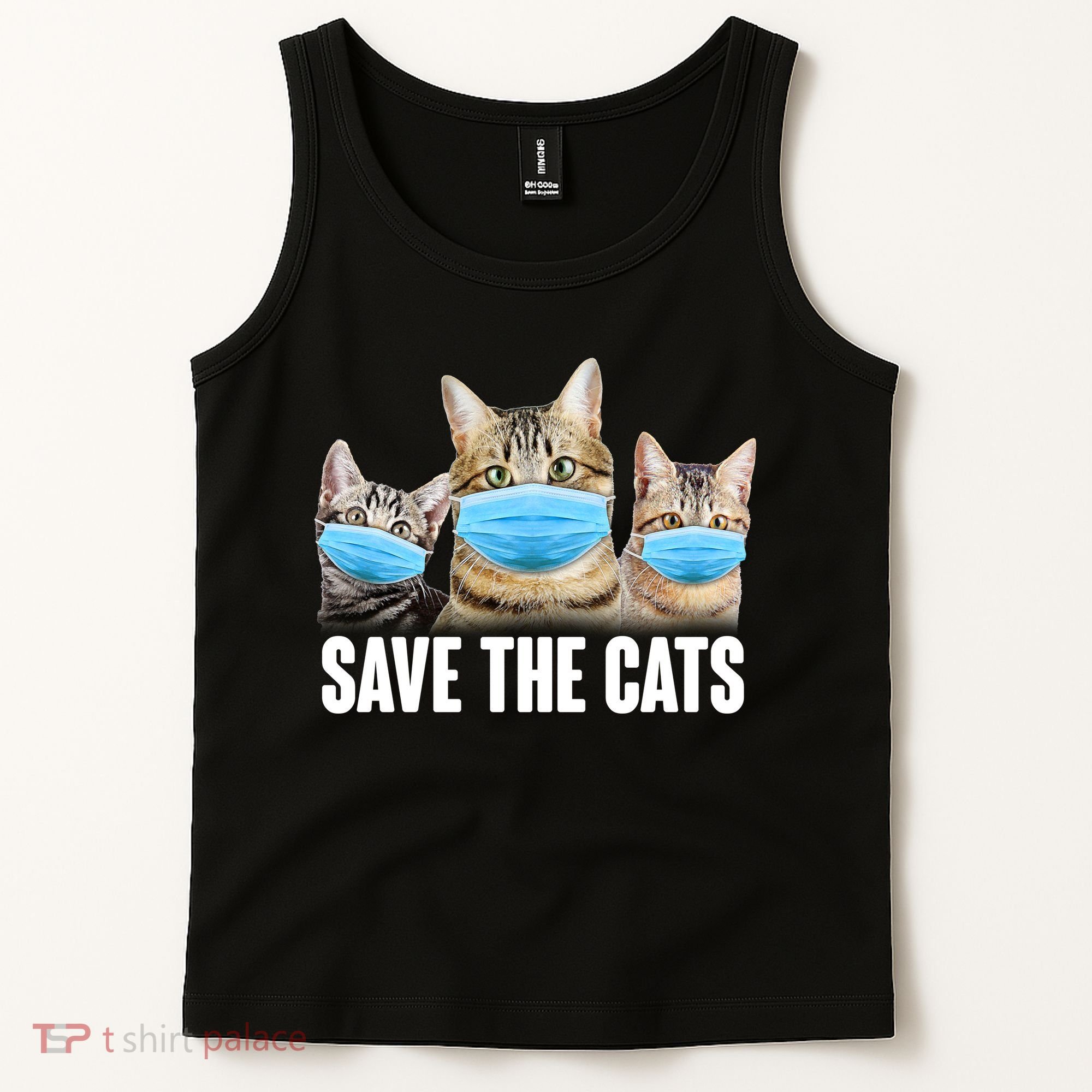 Save The Cats Face Mask Pandemic Tank Top