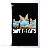 Save The Cats Face Mask Pandemic Golf Towel thumb 0