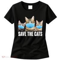 Save The Cats Face Mask Pandemic Women's T-Shirt thumb 0