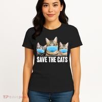 Save The Cats Face Mask Pandemic Women's T-Shirt thumb 4