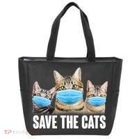 Save The Cats Face Mask Pandemic Tote Bag thumb 0