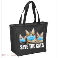 Save The Cats Face Mask Pandemic Tote Bag thumb 2