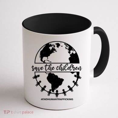 Save The Children End Human Trafficking Coffee Mug back