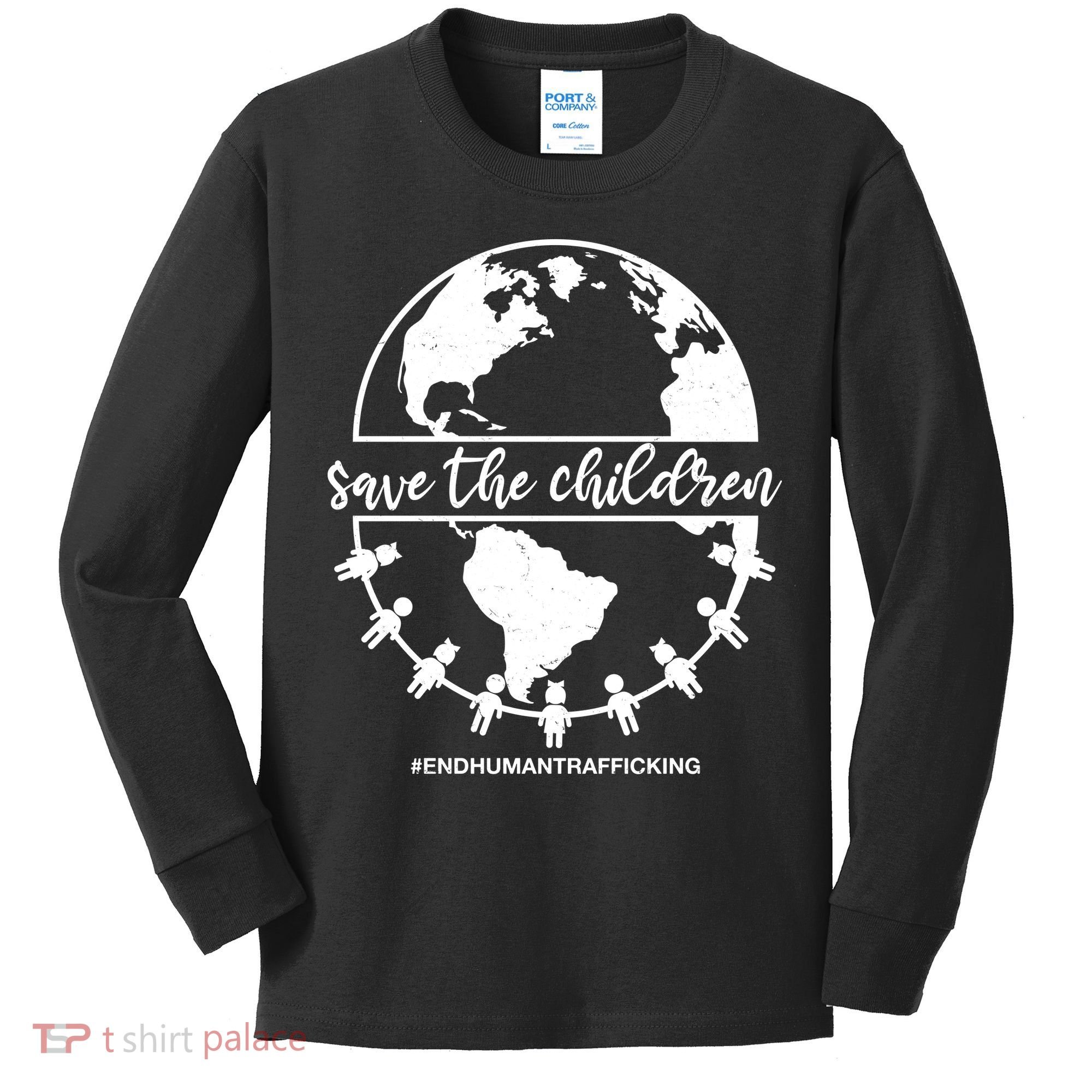 Save The Children End Human Trafficking Kids Long Sleeve Shirt