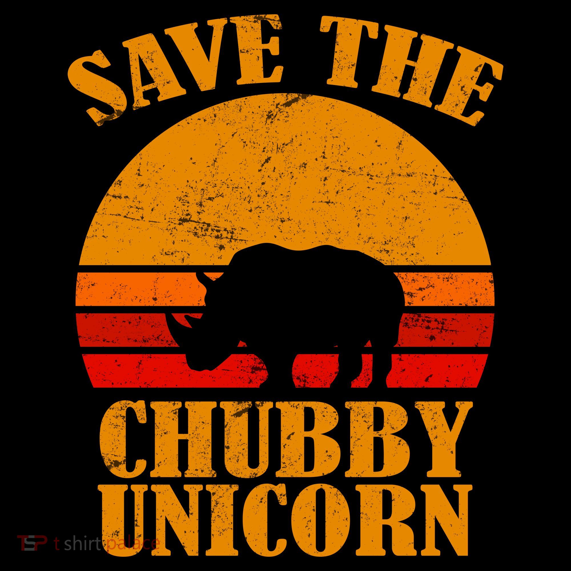 Save The Chubby Unicorn Distressed Sun Backpack